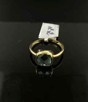 10K Solid Gold Aqua Ring R5660