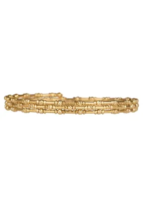 18K Skinny Gold Spiral Bangle