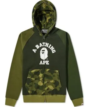 A Bathing Ape Men's Color Camo Relaxed Fit Full Zip Hoodie