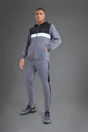 Active Gym Reflective Panel 1/4 Zip Tracksuit