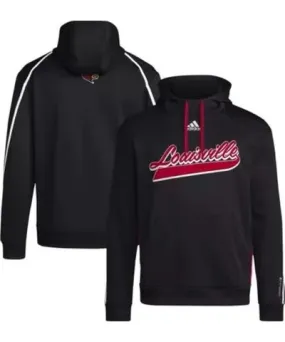 adidas Men's NCAA Louisville Cardinals 2024 Sideline Travel Pullover Hoodie