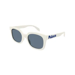 Alexander Mcqueen Sunglass Man Ivory Blue AM0348S-003