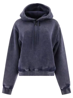 Alexander Wang    Alexander Wang Puff Logo Hoodie In Structured Terry