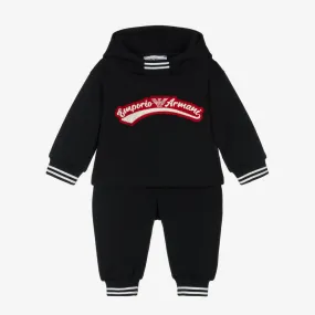 Baby Boys Navy Blue Cotton Tracksuit