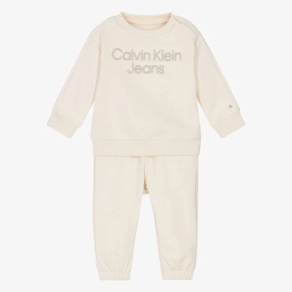 Baby Ivory Cotton Tracksuit Gift Set