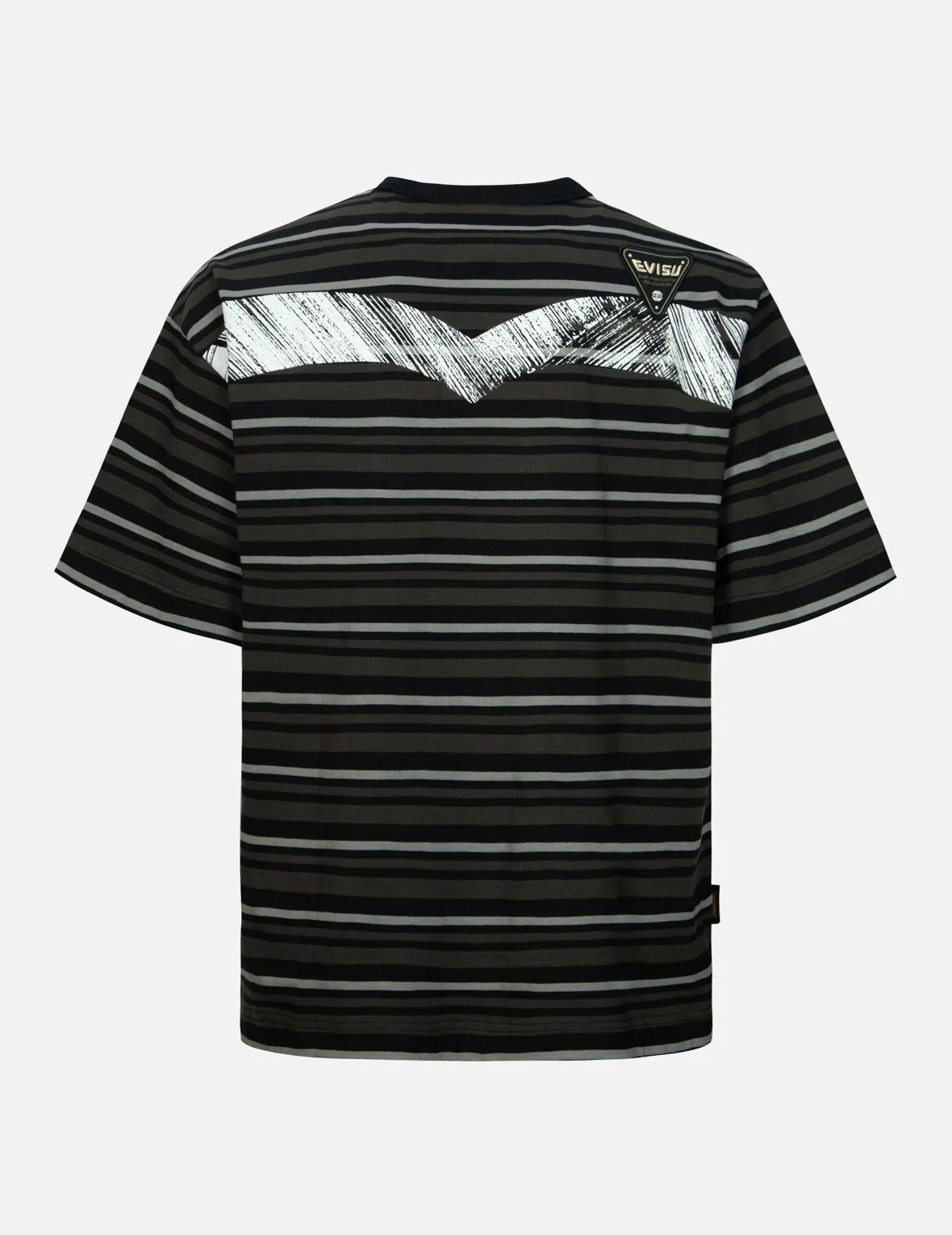 Badges and Brushstroke Daicock Print Loose Fit T-shirt