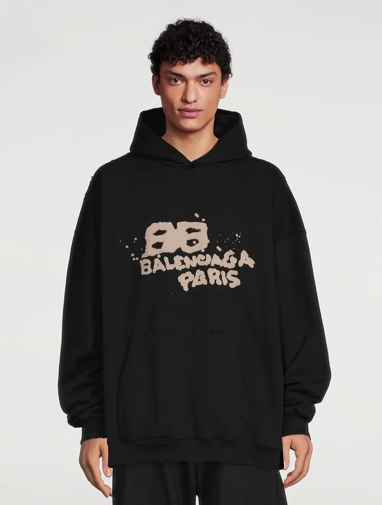 BALENCIAGA Hand Drawn BB Icon Oversized Hoodie