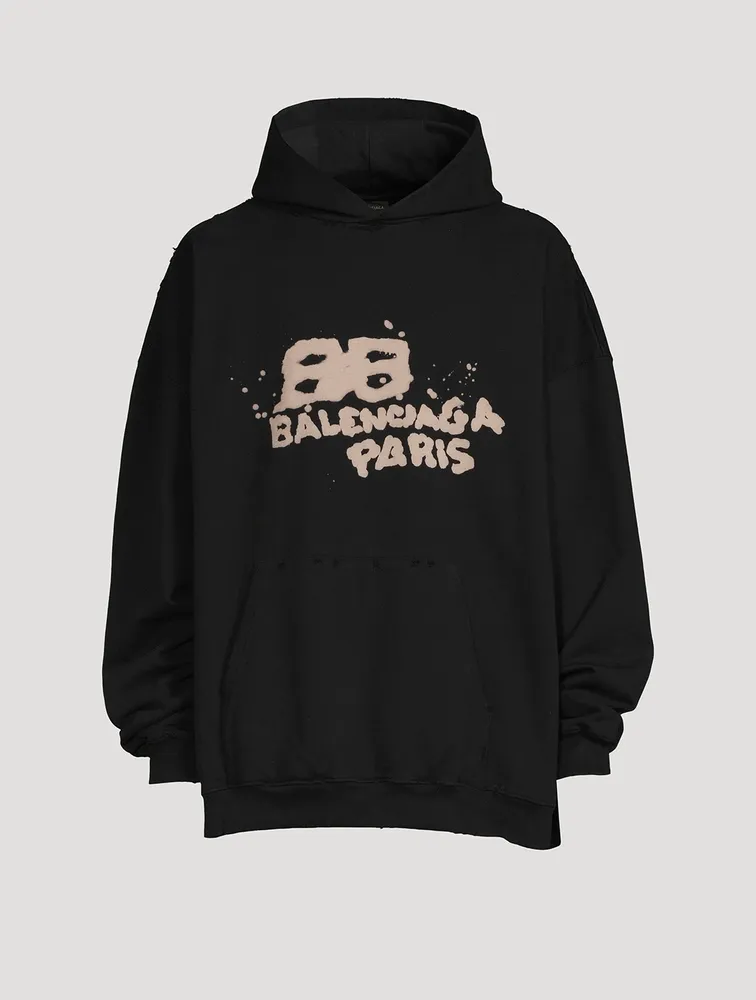 BALENCIAGA Hand Drawn BB Icon Oversized Hoodie