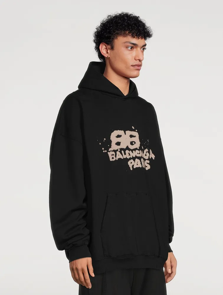 BALENCIAGA Hand Drawn BB Icon Oversized Hoodie