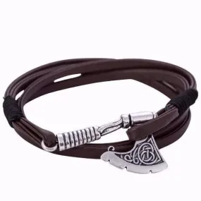 Battle Axe Wraparound Leather Bracelets