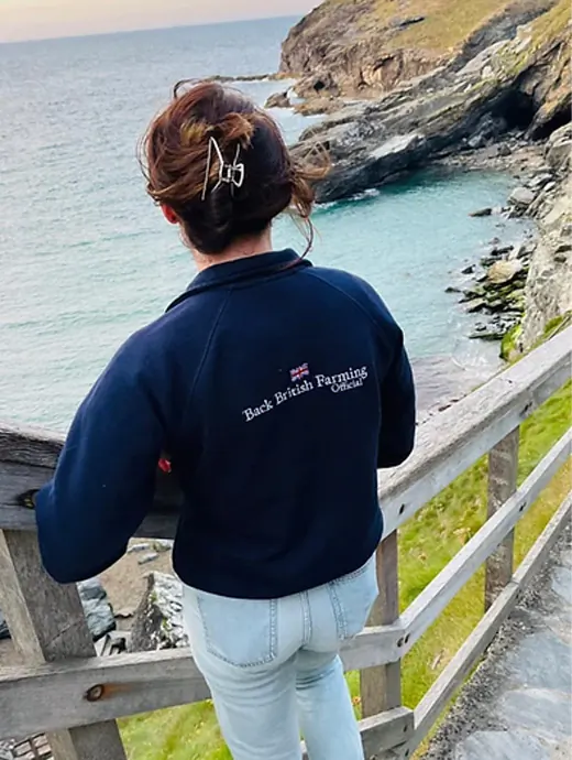 BBF Unisex Quarter Zip Navy 