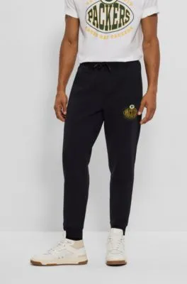 BOSS x NFL cotton-blend tracksuit bottoms with collaborative branding