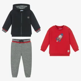 Boys Red & Blue Tracksuit Set