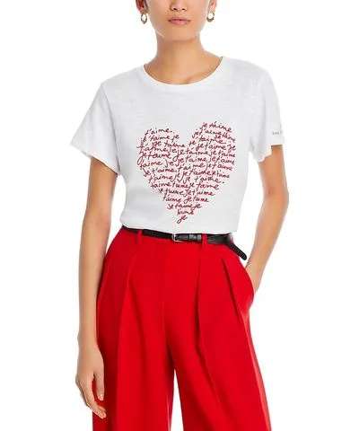 cinq a sept Je T'Aime Heart Graphic Tee