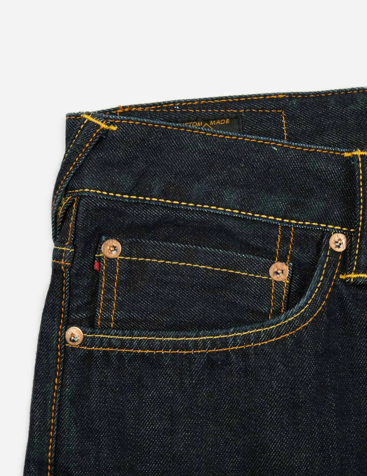 Contrasting Back Pockets Slim Fit Jeans #2010