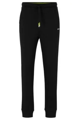 Cotton-blend tracksuit bottoms with embroidered logos 