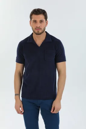 Cotton Man Polo Blue