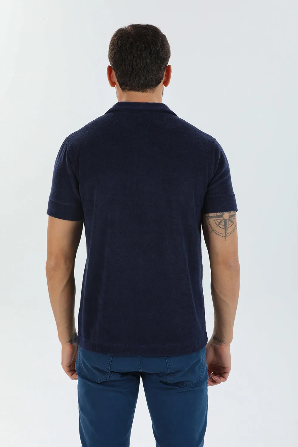 Cotton Man Polo Blue