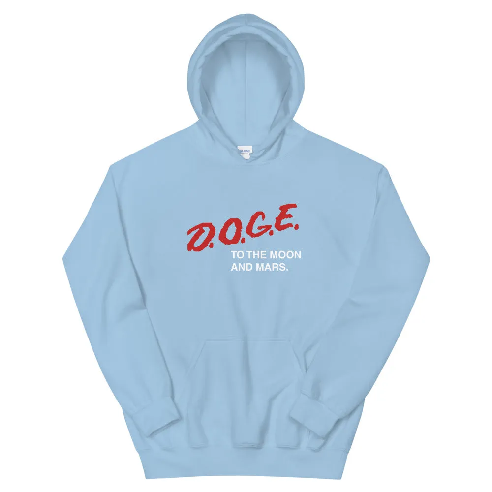 Doge To the Moon and Mars DARE Hoodie