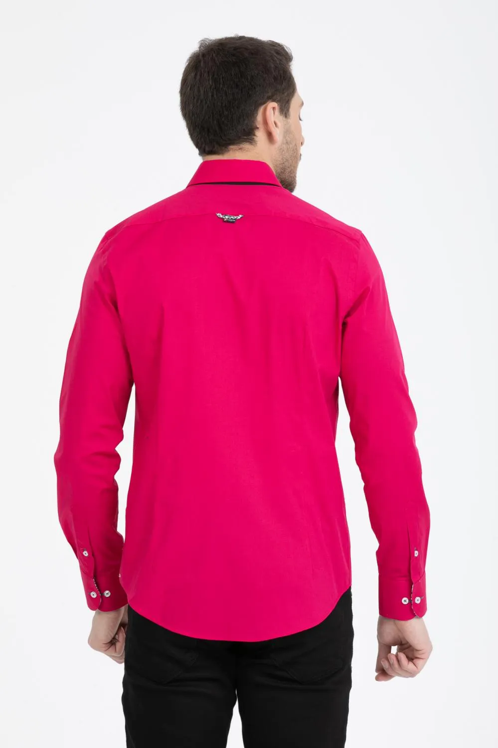 Donatello Iconic Poplin Stretch Man Shirt Pink