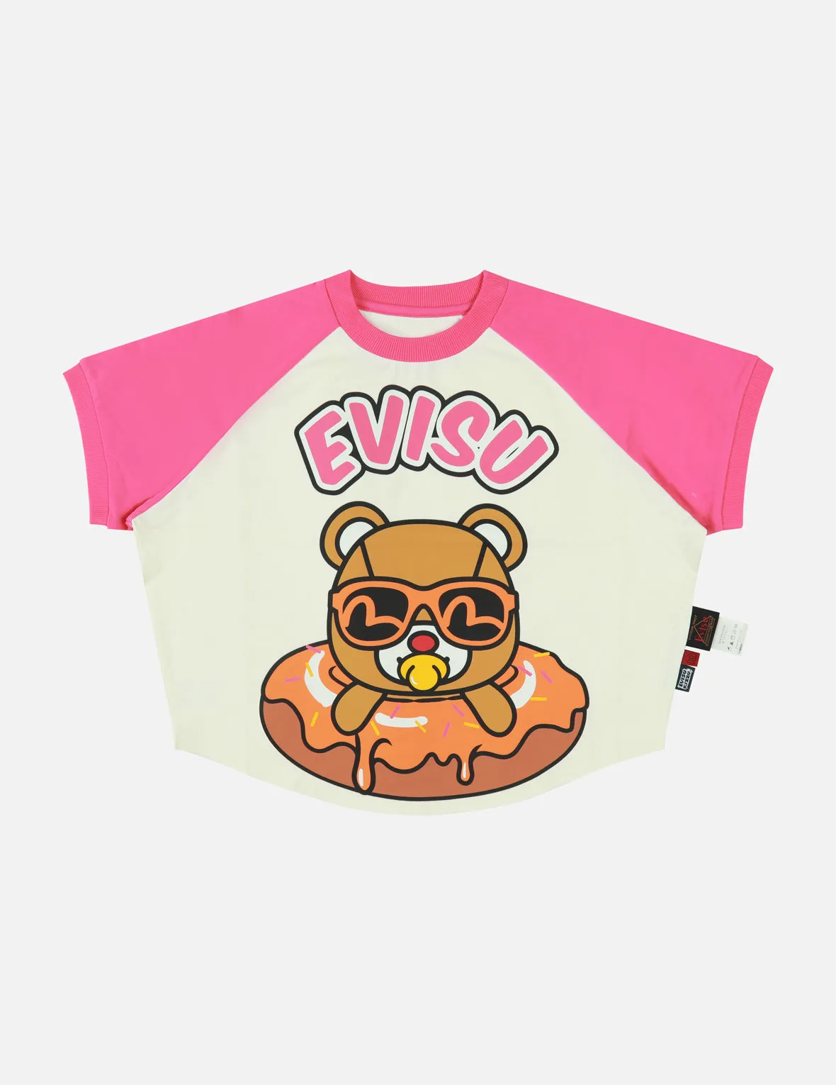 Donut Bear and Logo Print Regular Fit T-shirt