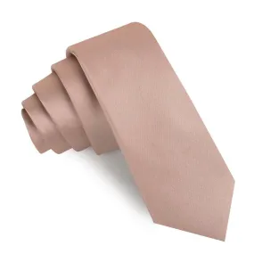 Dusty Blush Crisp Satin Skinny Tie