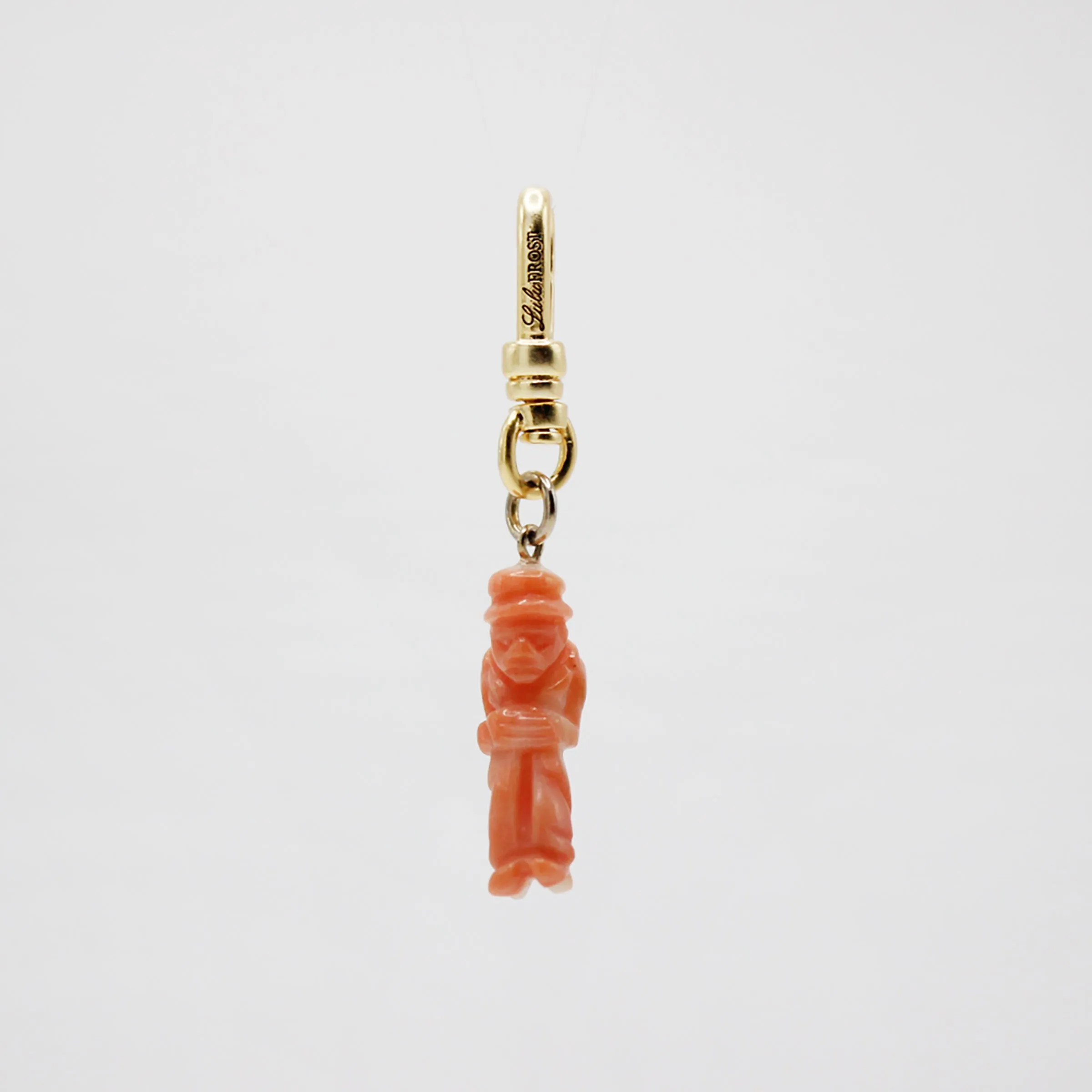 Elizabeth Antique Victorian Rare Carved Coral Man Gobbo Charm