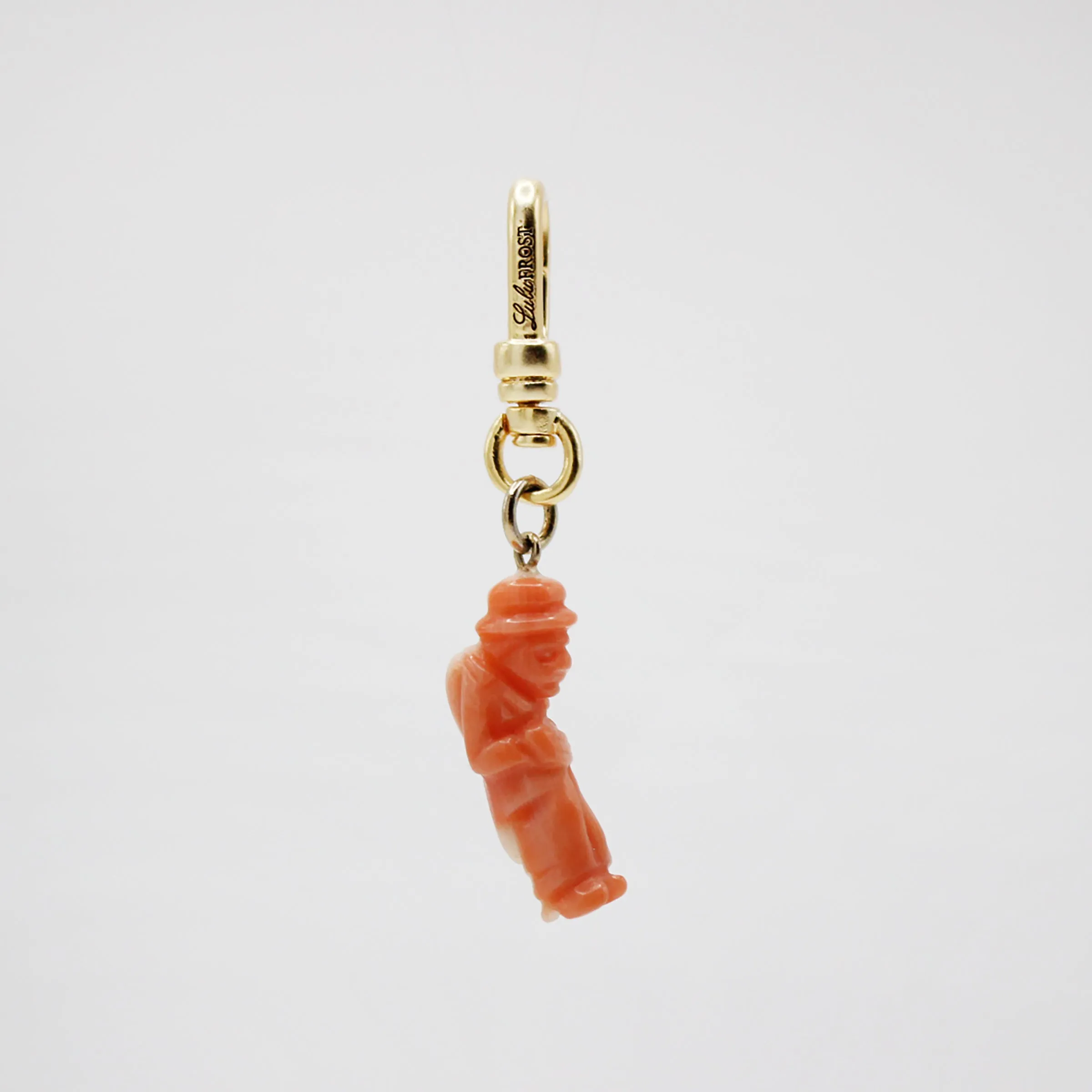 Elizabeth Antique Victorian Rare Carved Coral Man Gobbo Charm