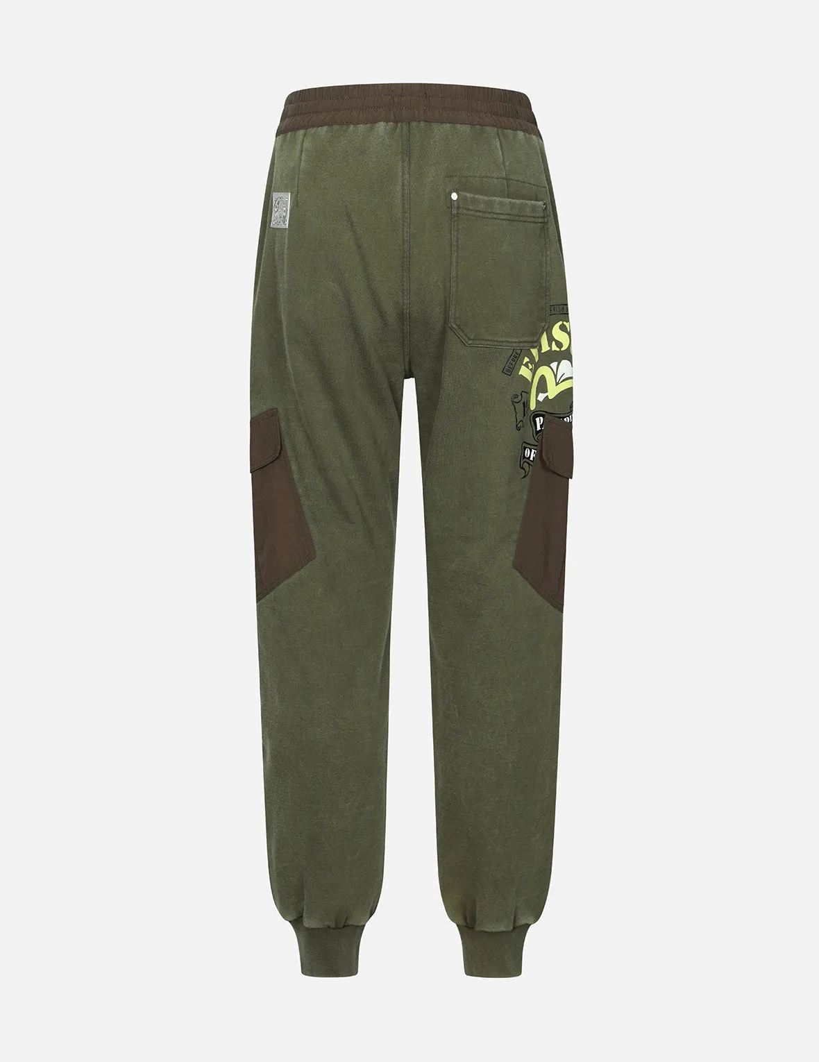 Embroidery Seagull and Logo Print Loose Fit Sweatpants