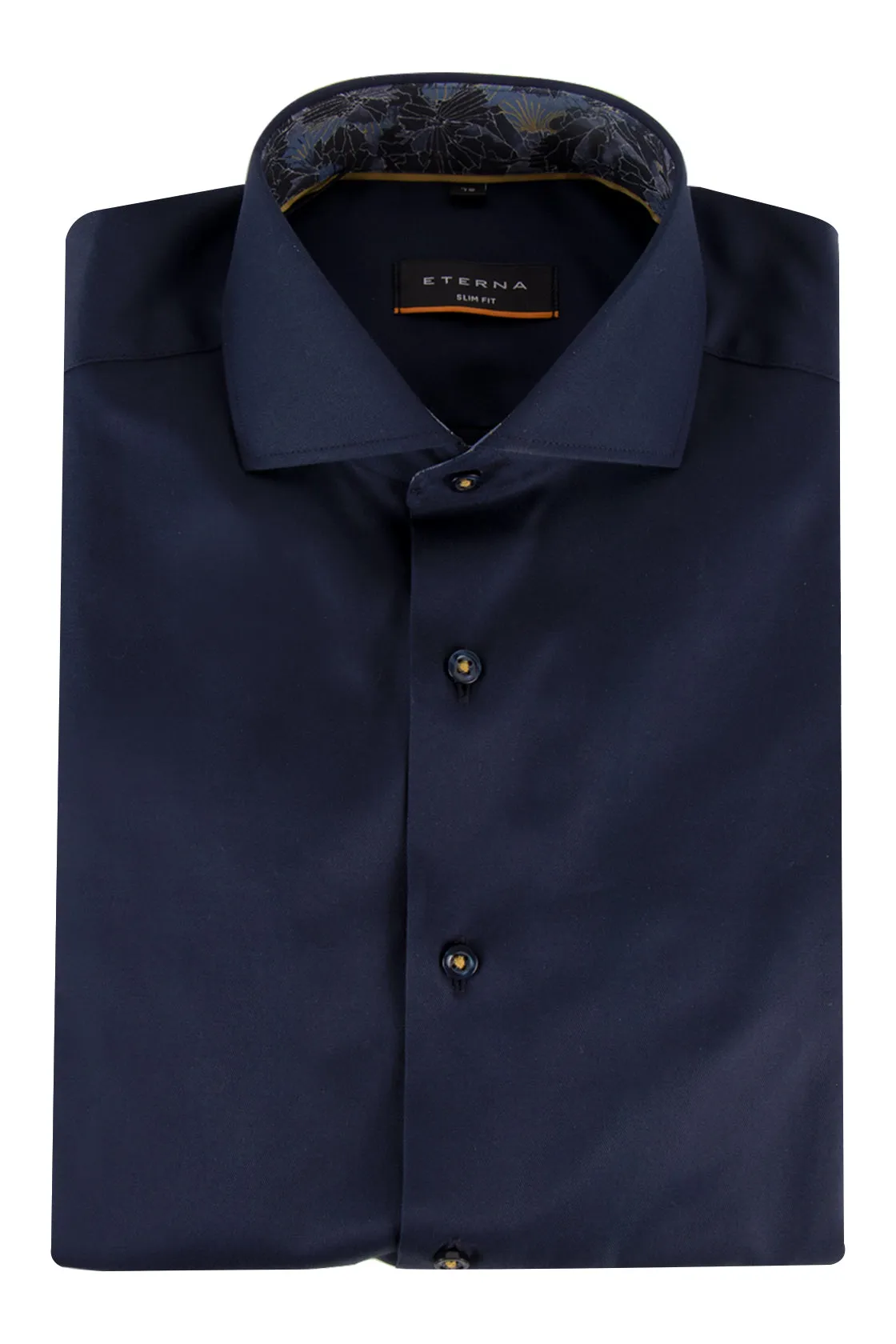 Eterna Slim Fit Shirt Navy