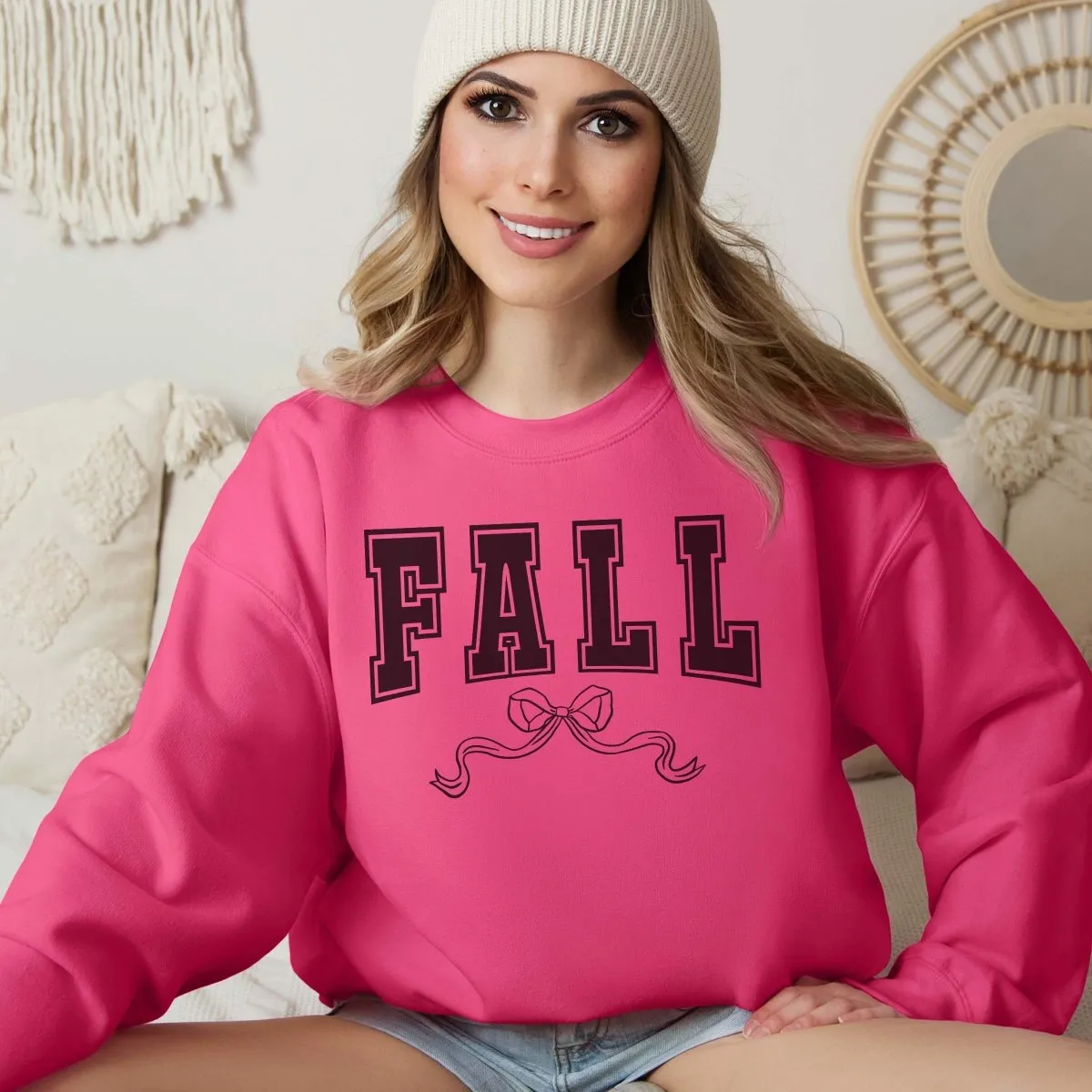 Fall Bow Graphic Sweatshirt