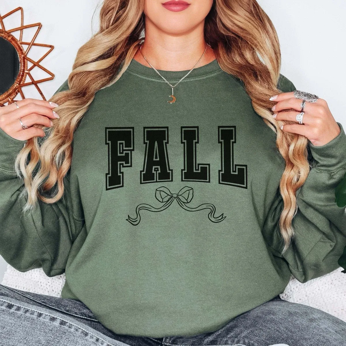 Fall Bow Graphic Sweatshirt