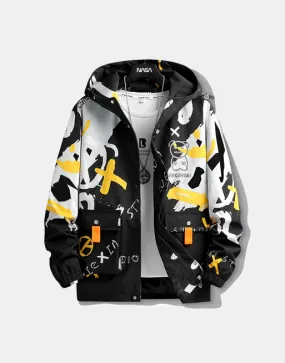 GINGSHUAI Raster Digital Graphic Hoodie