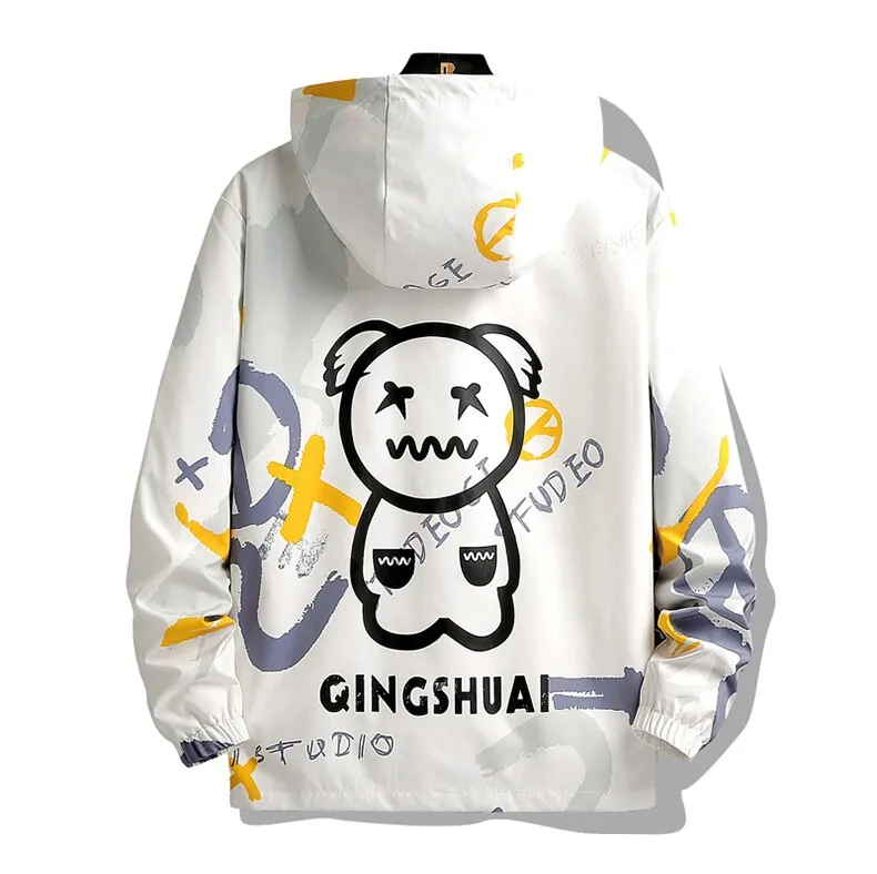 GINGSHUAI Raster Digital Graphic Hoodie