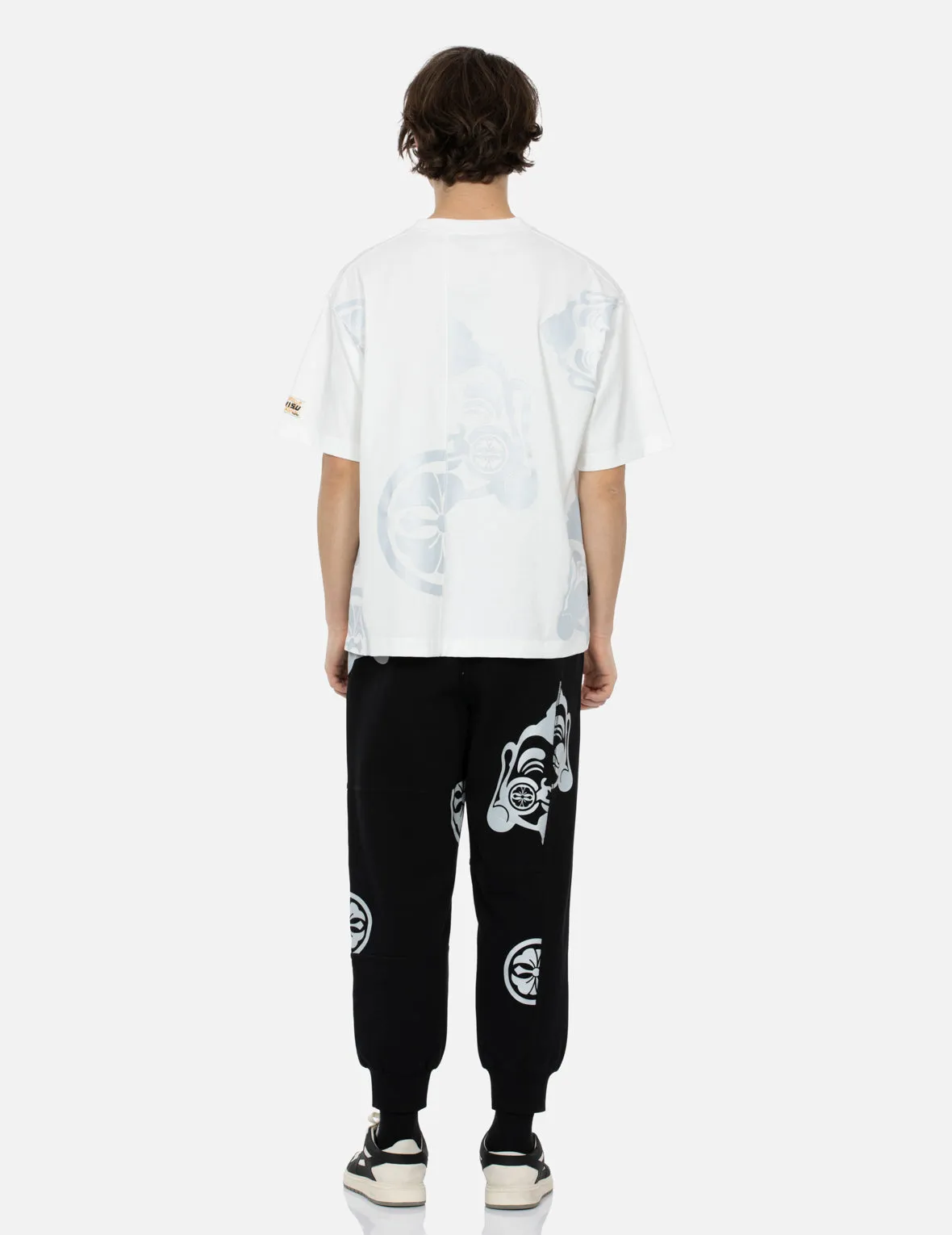 Godhead and Kamon Print Loose Fit Sweatpants