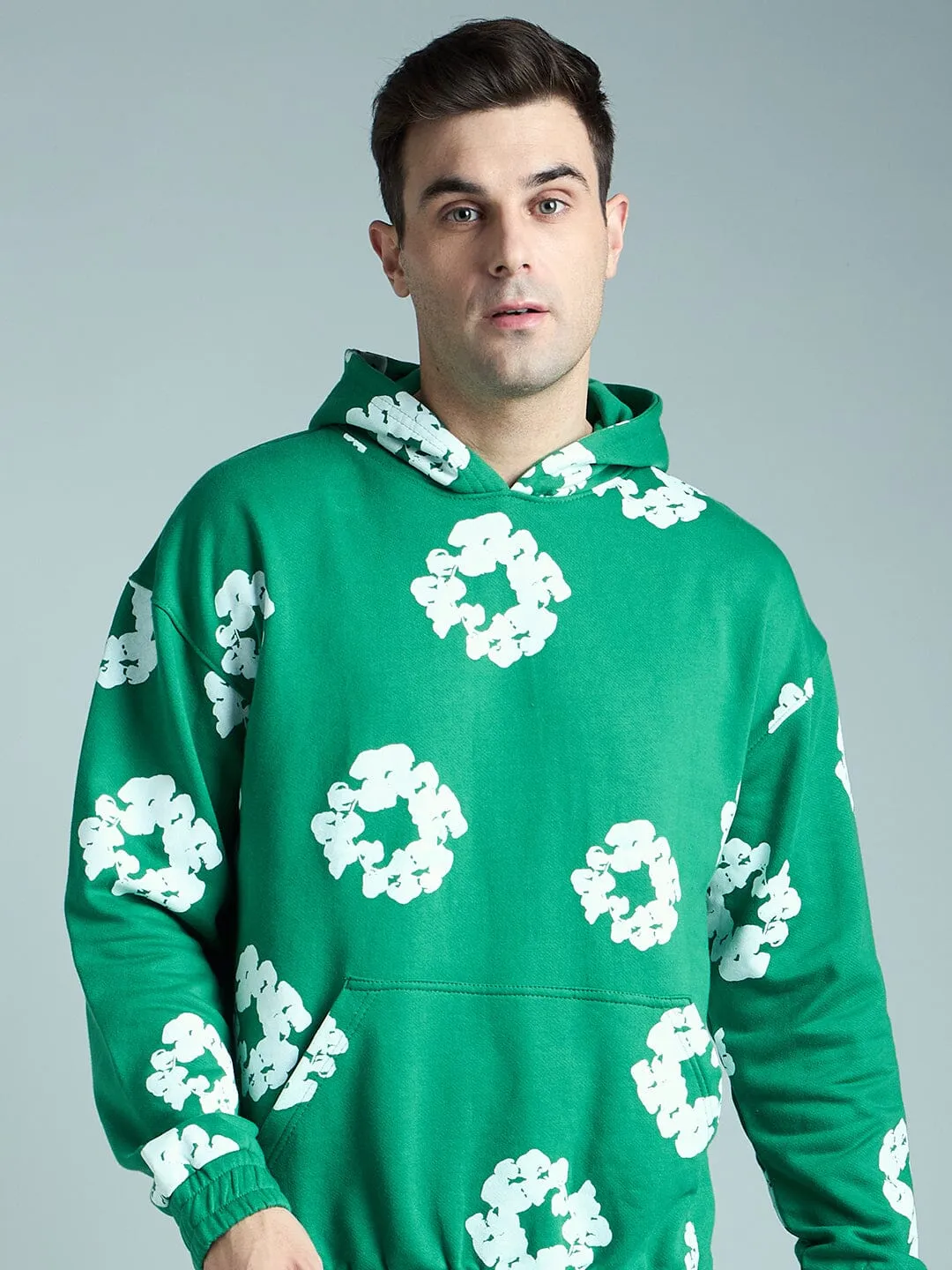 Green Floral Oversized Tracksuit