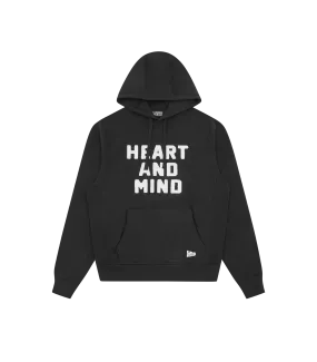 HEART AND MIND POPOVER HOOD - BLACK