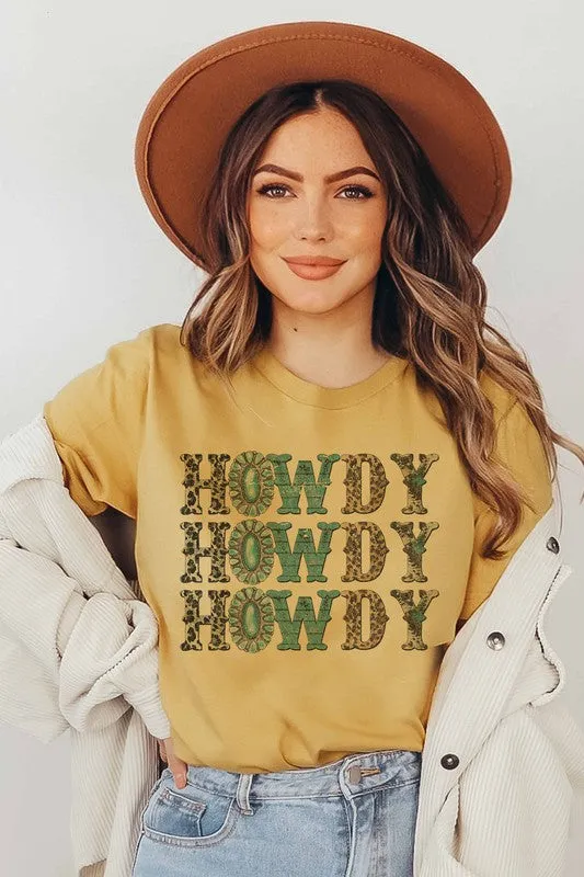 HOWDY LEOPARD GRAPHIC TEE PLUS SIZE