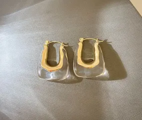 Ice Gold Hoop Earrings