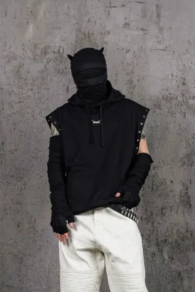 Inferno Edge Punk Sleeveless Hoodie