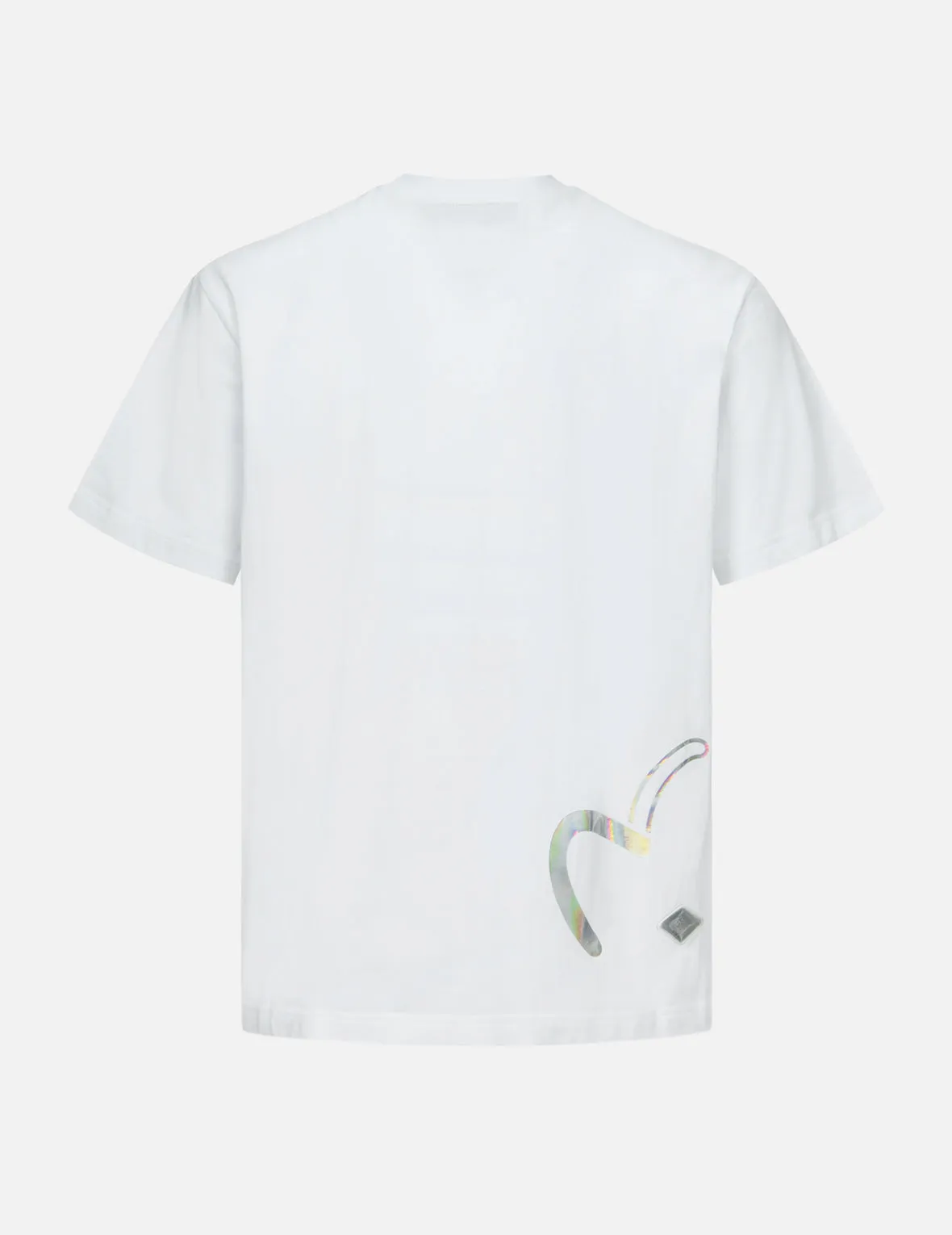 Kamon and Iridescent Seagull Print Regular Fit T-Shirt