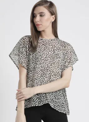 Leo Printed Loose Fit Top