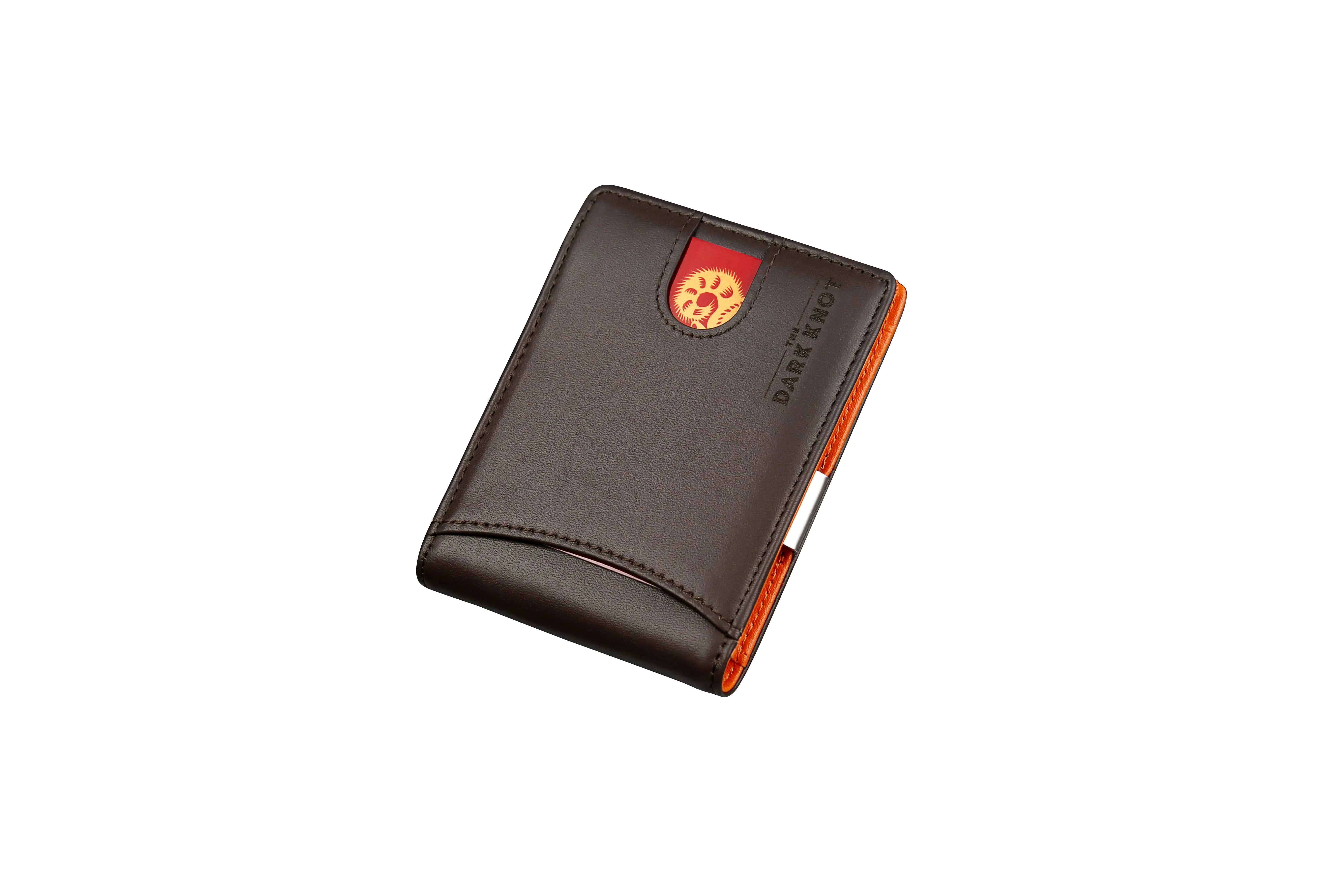 Lexington Slim Leather Wallet, Brown / Orange