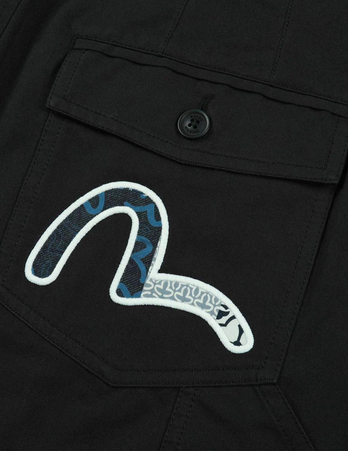 Logo and Seagull Patchwork Appliqué Loose Fit Joggers