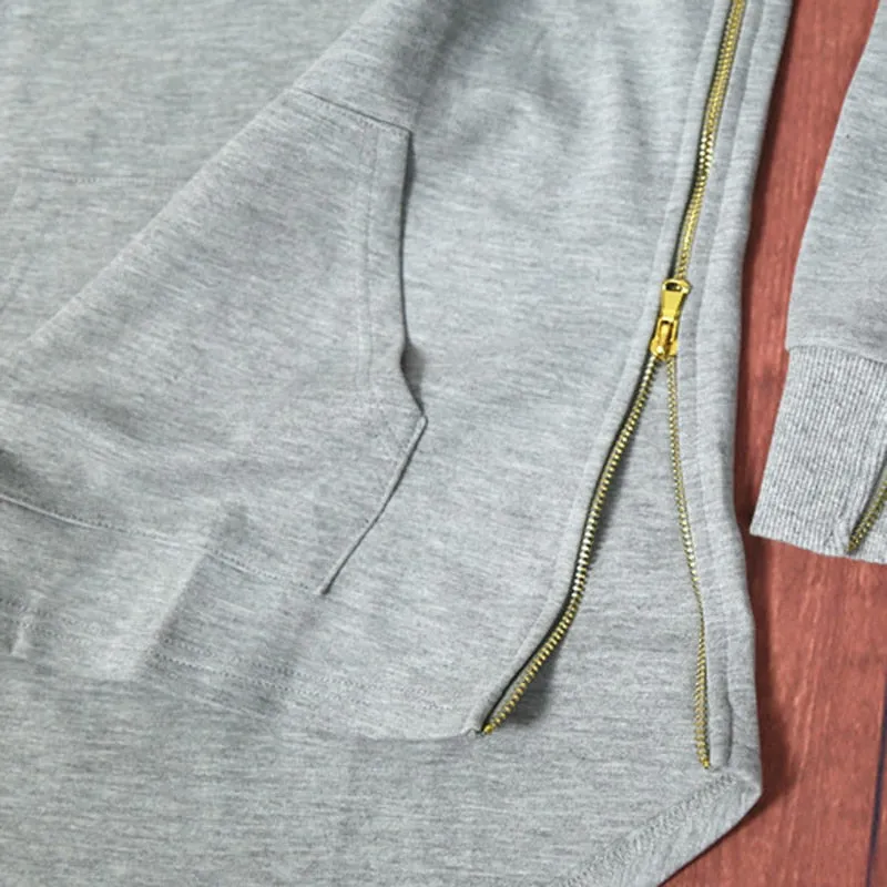 Long Hoodie with Zips