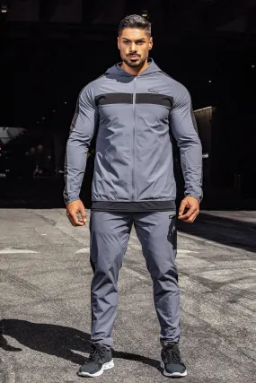 Man Active Gym Tech Zip Thru Hooded Tracksuit