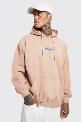 Man Oversized Washed Hoodie | boohooMAN UK