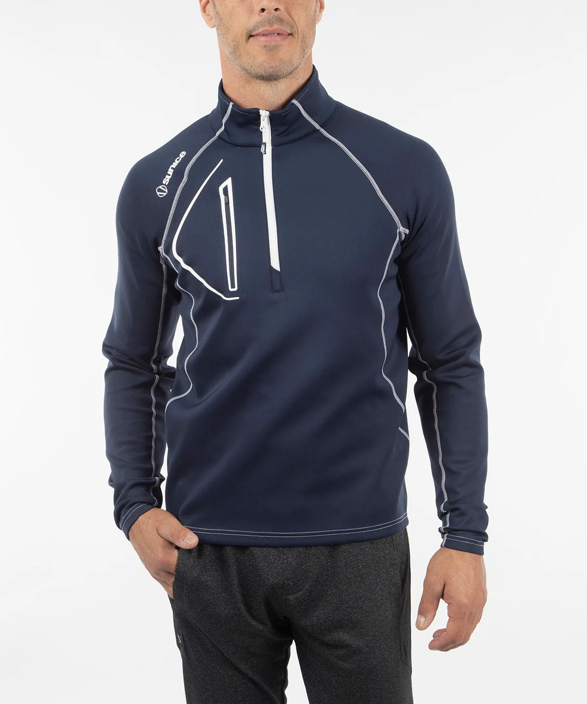 Men's Allendale SuperliteFX Stretch Thermal Half-Zip Pullover