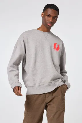 Men's Grey Marl Graphic Bolt Placement Sweatshirt