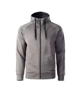 Mens selan full zip hoodie grey melange Hi-Tec